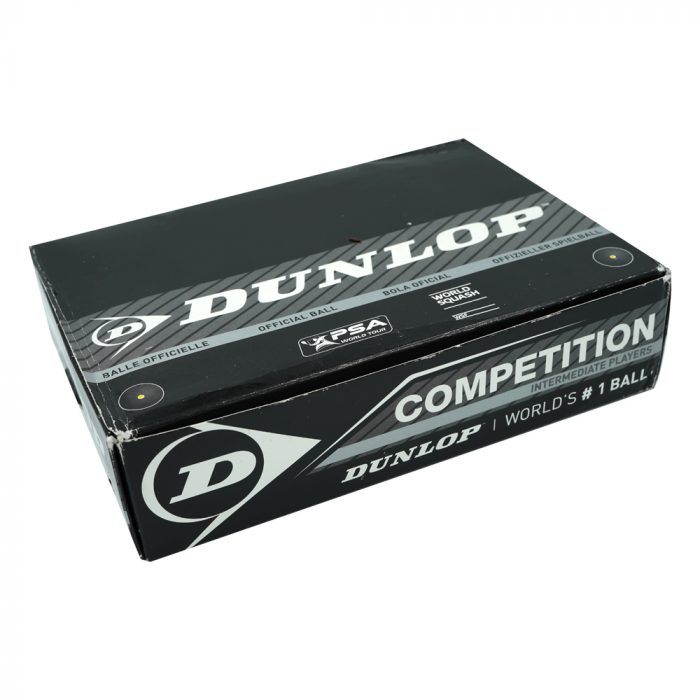 Dunlop Competition Squash Ball (Yellow Single Dotted)