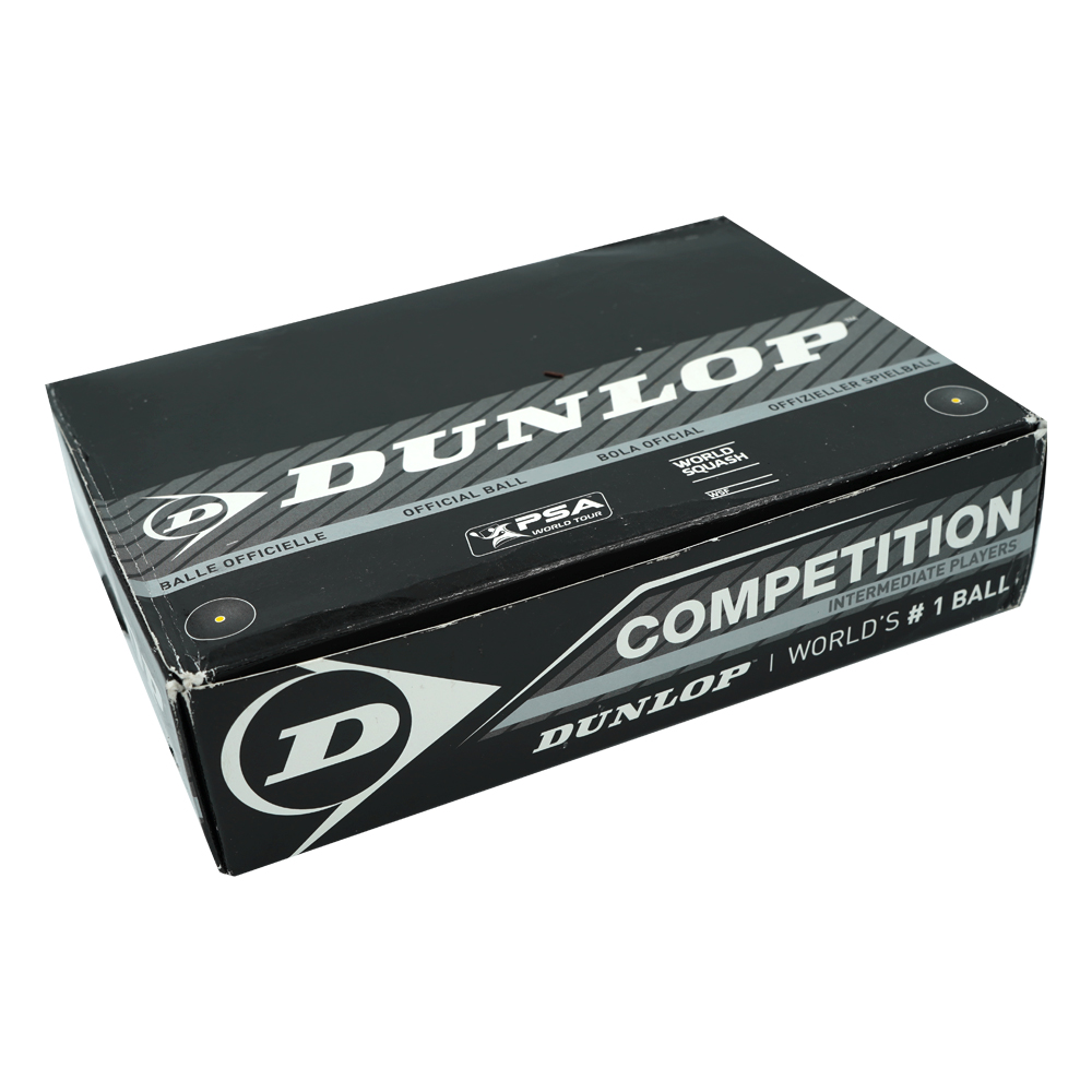Dunlop Competition Squash Ball (Yellow Single Dotted)