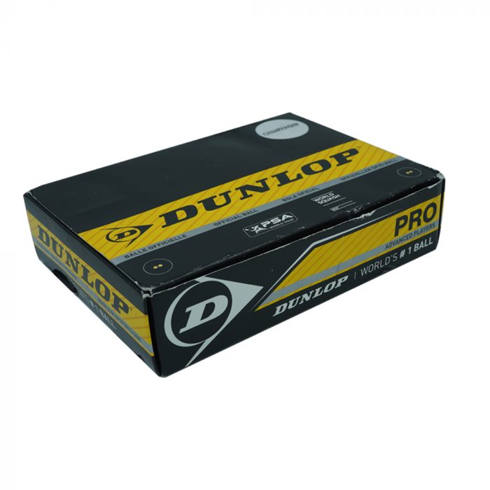 Dunlop Pro Squash Ball (Yellow Single Dotted)