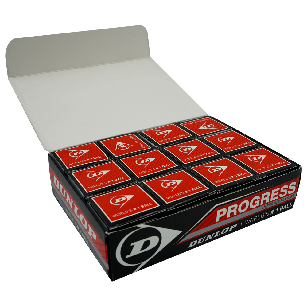 Dunlop Progress Squash Ball (Red Single Dotted) - Image 2