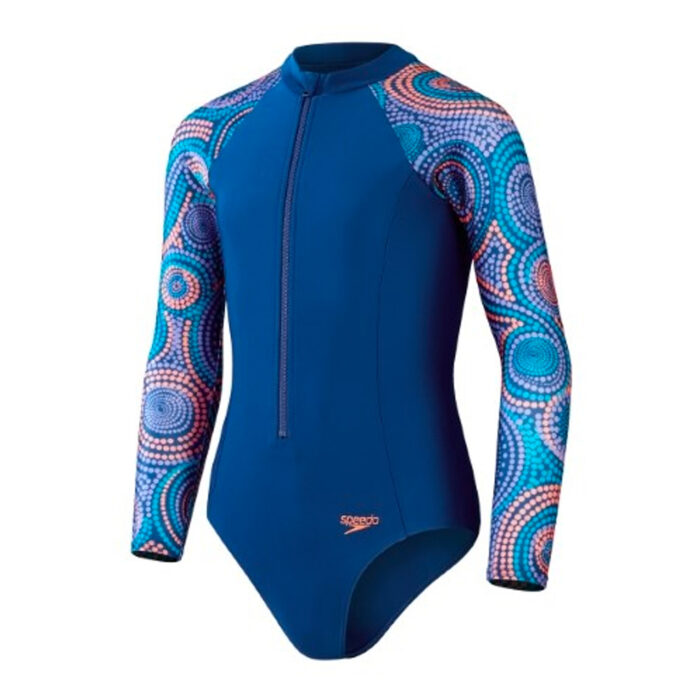 Speedo Kids Swimwear Girls Long Sleeve Closedback Swimdress