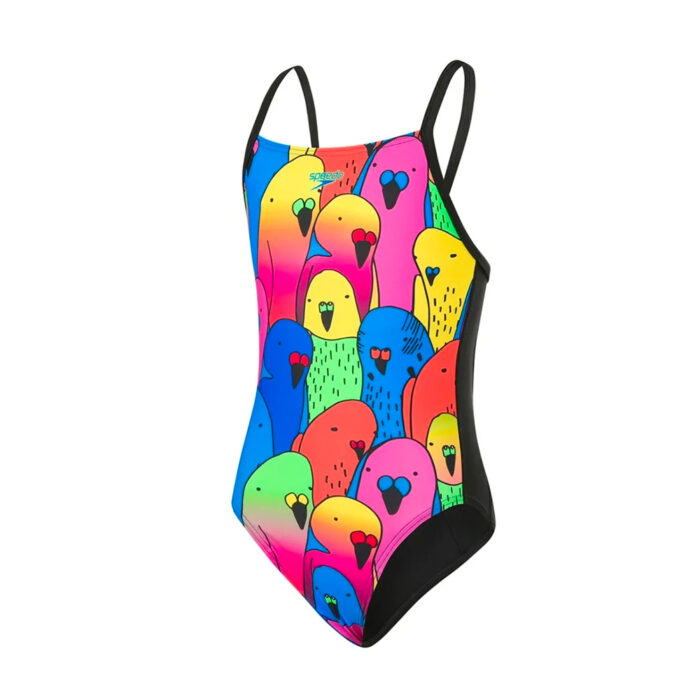 Speedo Kids Swimwear Girls Placement Digital Crossback Swimsuit