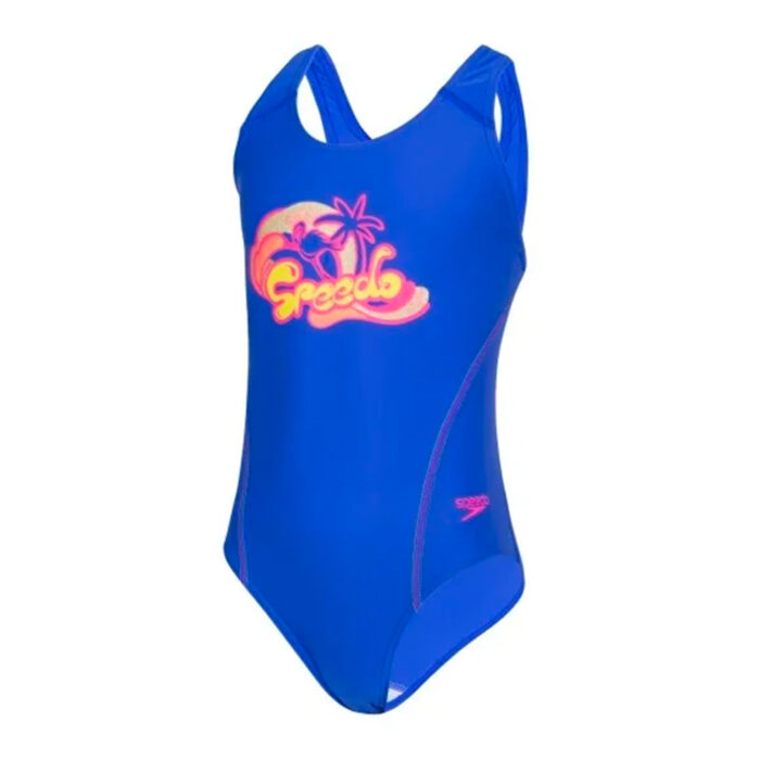 Speedo Kids Swimwear Girls Logo Placement Splashback Swimsuit