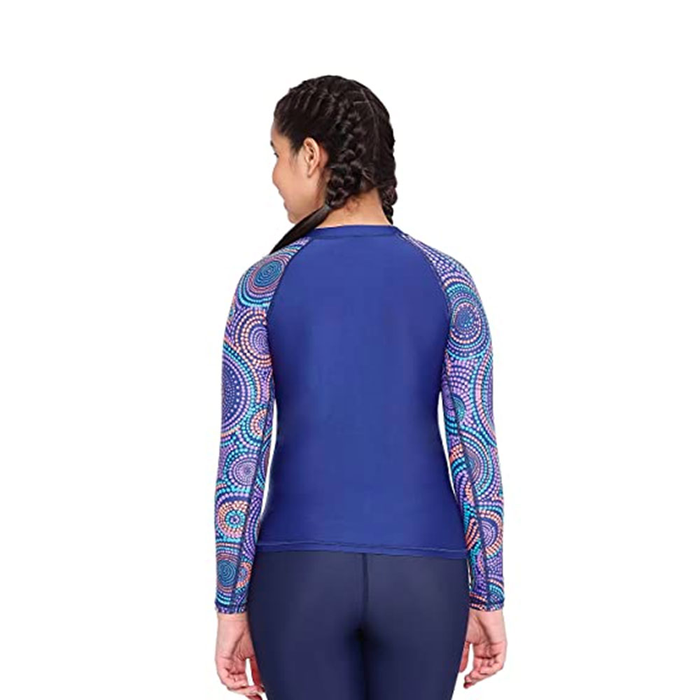 Speedo Kids Swimwear Girls Allover Long Sleeve Suntop - Image 2