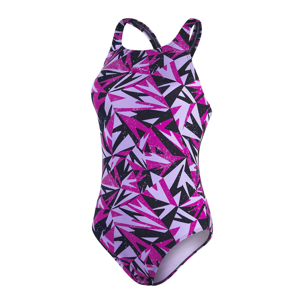 Speedo Women Swimwear Hyperboom Allover Racerback True Navy-Berry-Miami Lilac