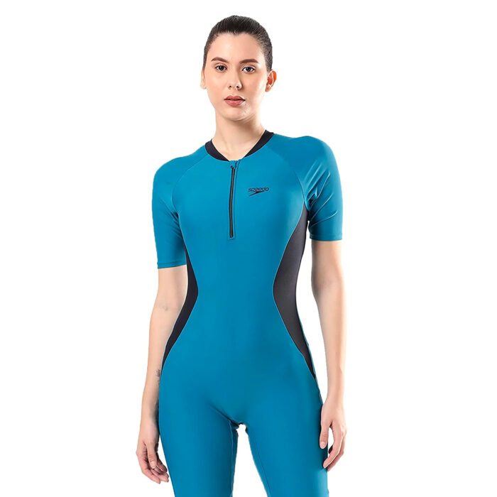Speedo Women Swimwear Essential Panel Kneesuit