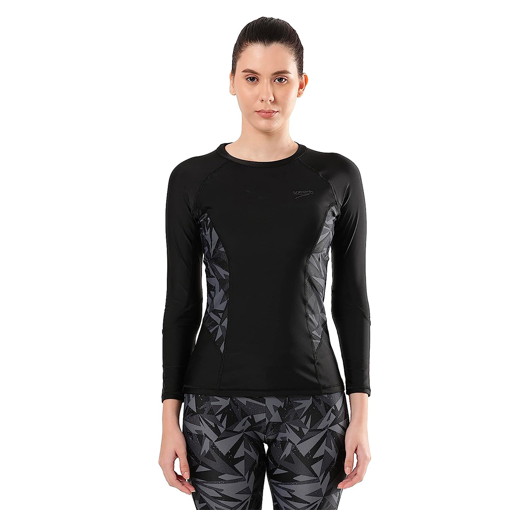 Speedo Women Swimwear Hyperboom Allover Long Sleeve Suntop