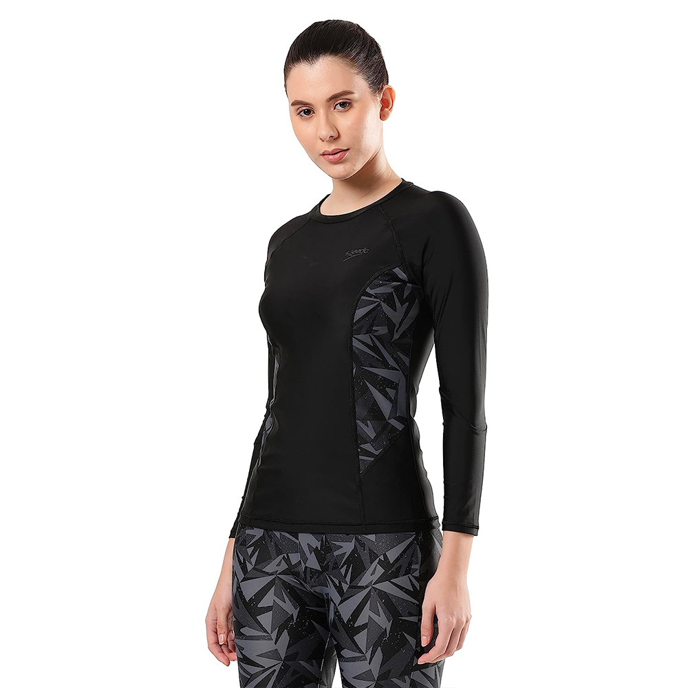 Speedo Women Swimwear Hyperboom Allover Long Sleeve Suntop - Image 2