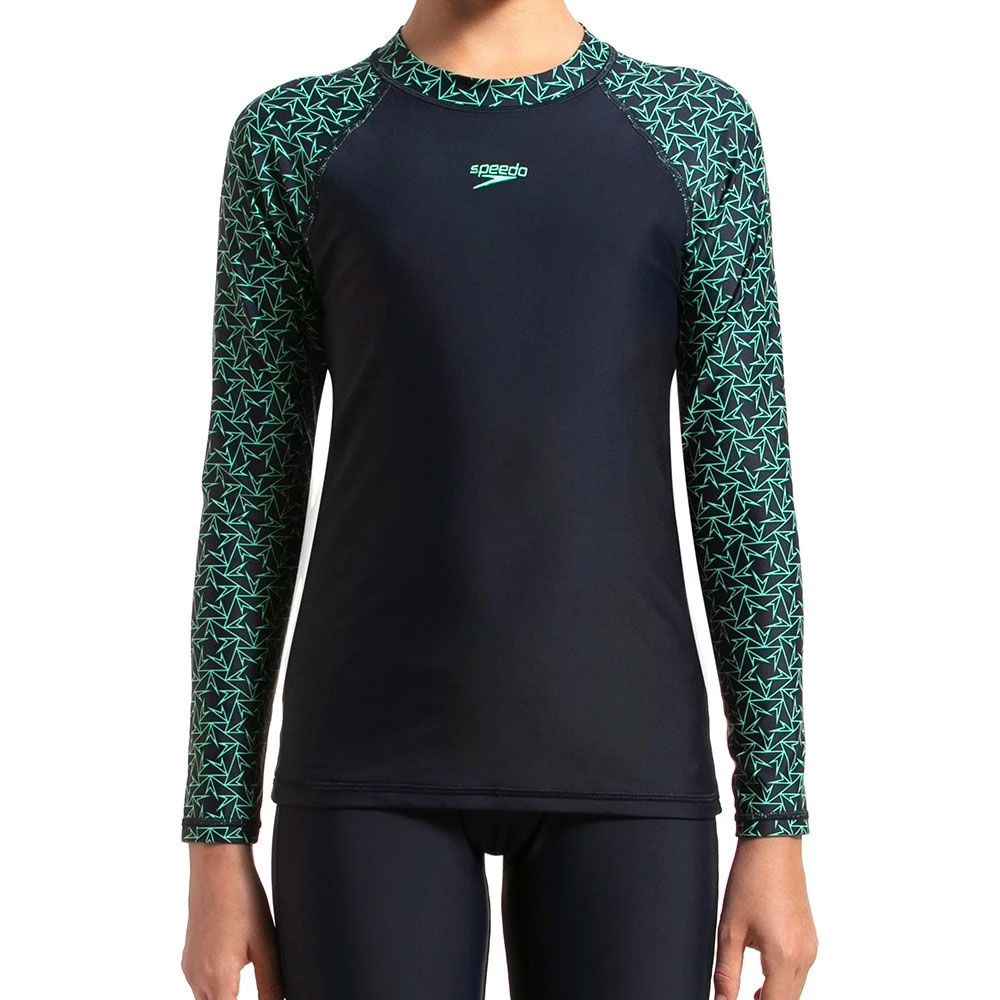 Speedo Kids Swimwear Girls Boomstar Allover Long Sleeve Suntop