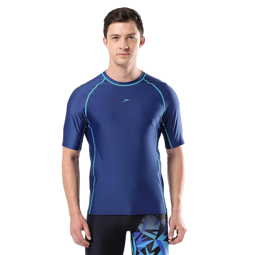 Speedo Men Swimwear Short Sleeve Suntop - Image 7