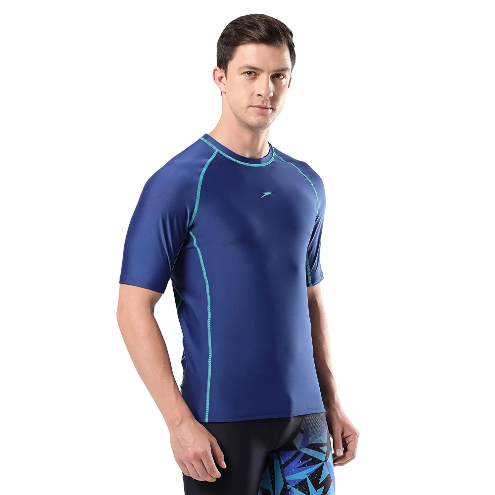 Speedo Men Swimwear Short Sleeve Suntop - Image 10