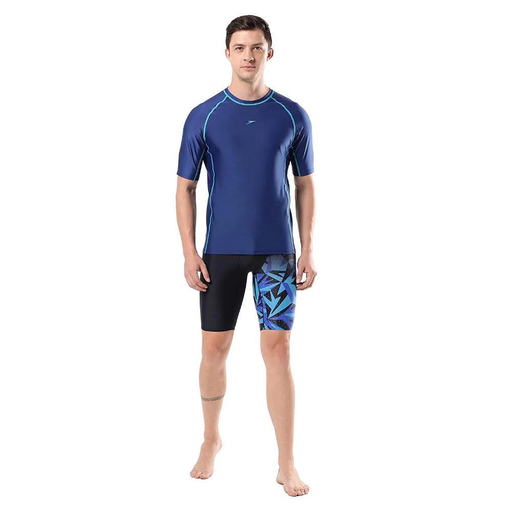 Speedo Men Swimwear Short Sleeve Suntop - Image 11