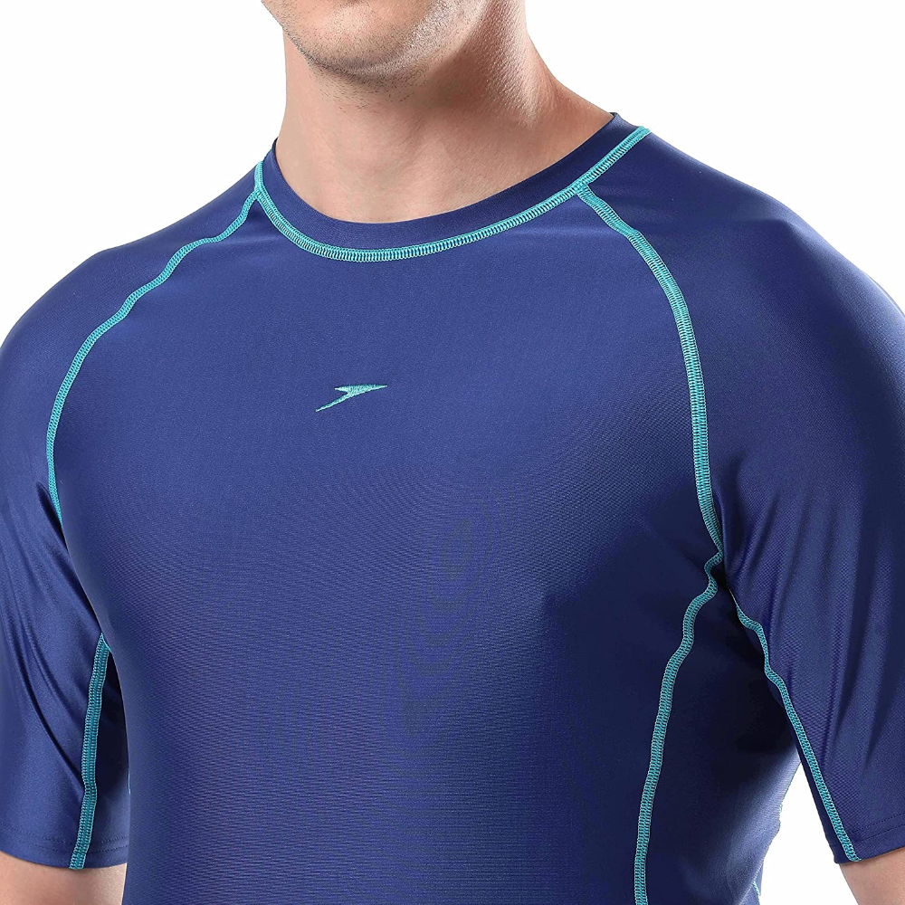 Speedo Men Swimwear Short Sleeve Suntop - Image 13