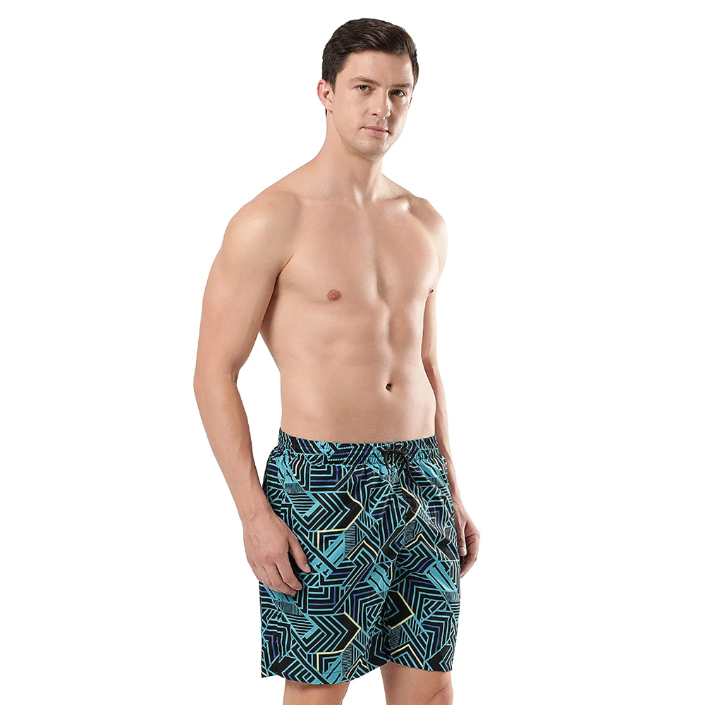 Speedo Men Swimwear Essential Sport Allover 18″ WS Black-Aquarium-Chroma Blue-Spritz - Image 3