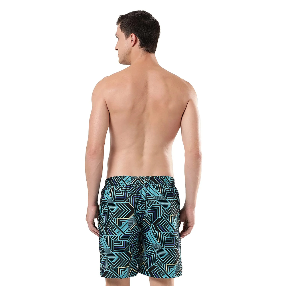 Speedo Men Swimwear Essential Sport Allover 18″ WS Black-Aquarium-Chroma Blue-Spritz - Image 4