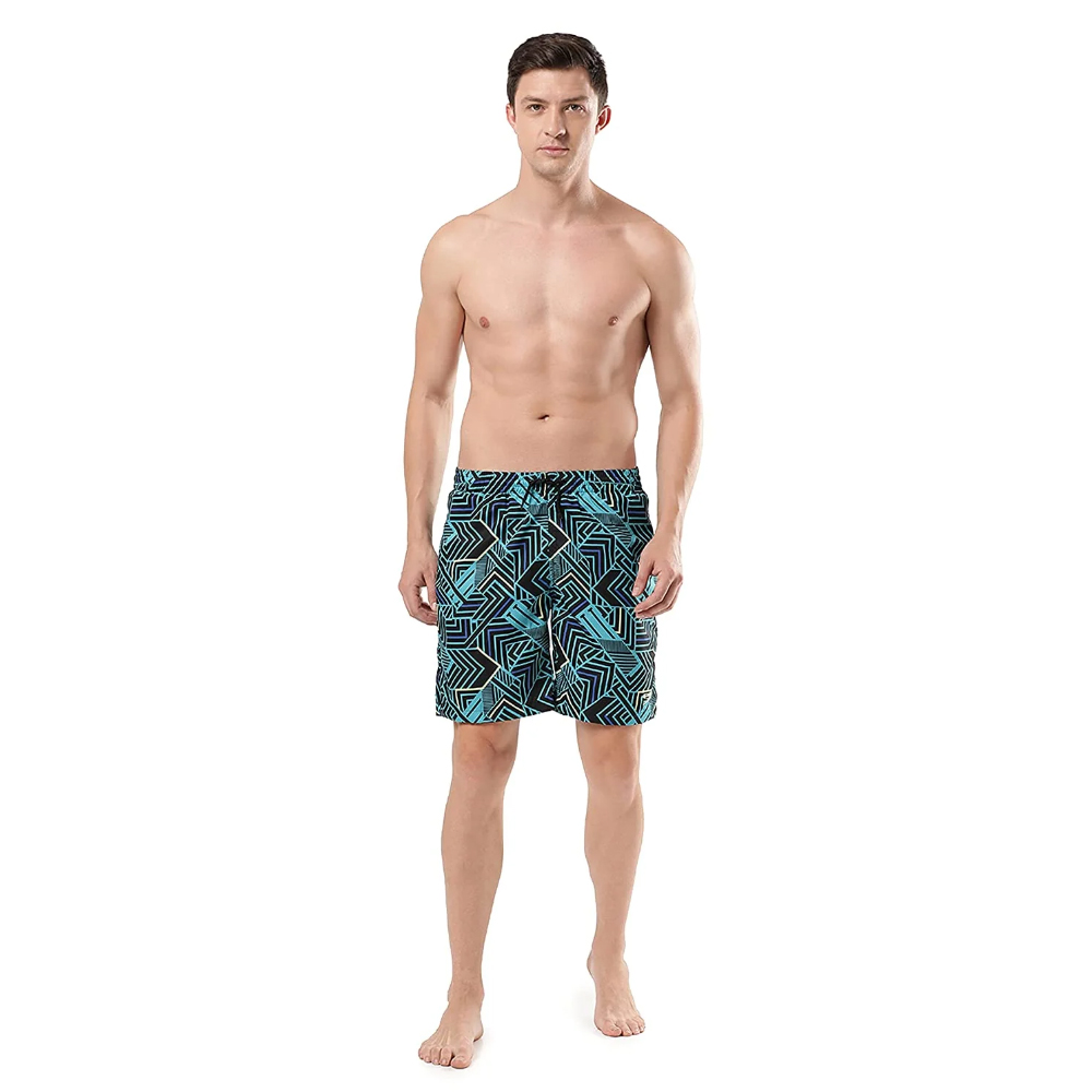 Speedo Men Swimwear Essential Sport Allover 18″ WS Black-Aquarium-Chroma Blue-Spritz - Image 5