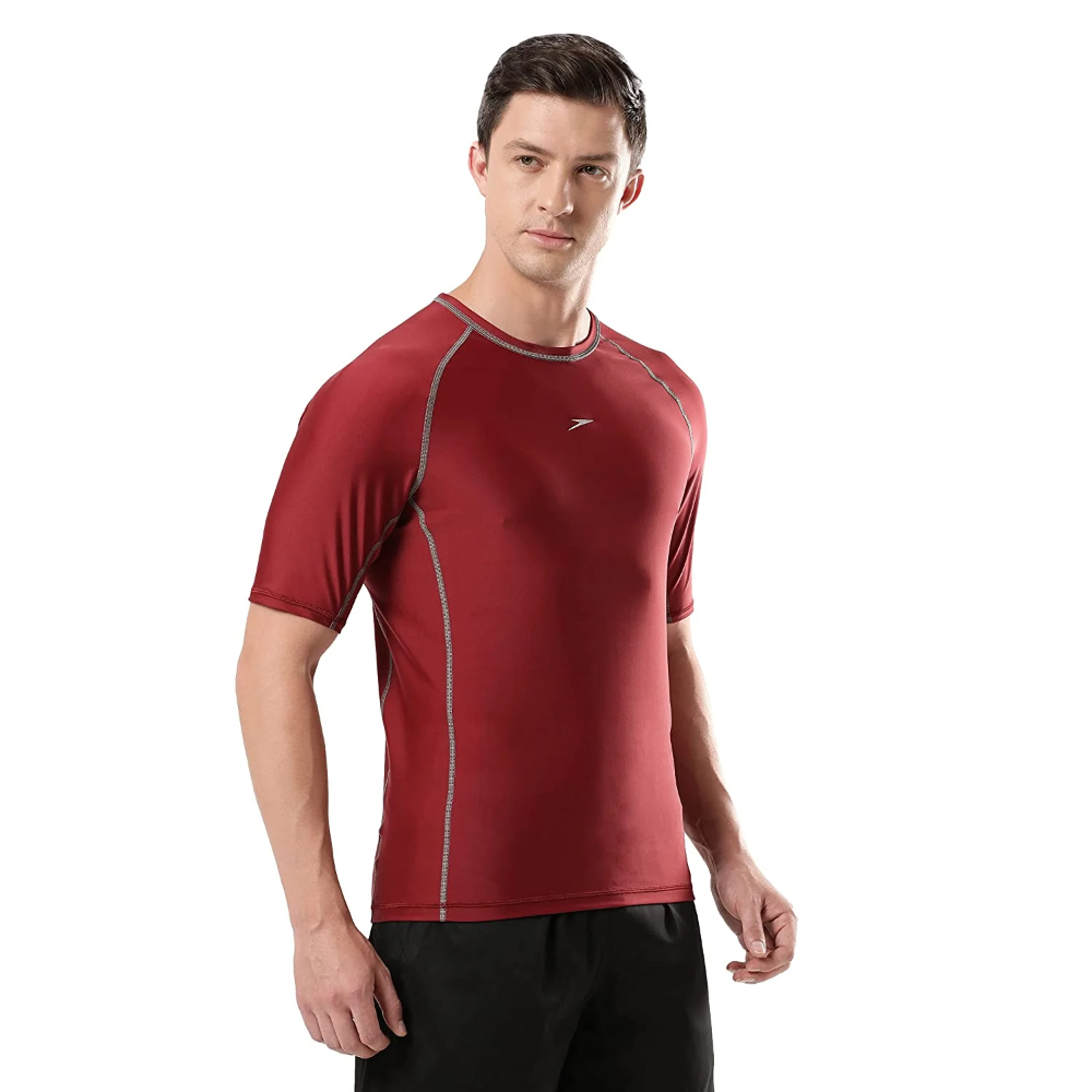 Speedo Men Swimwear Short Sleeve Suntop - Image 3