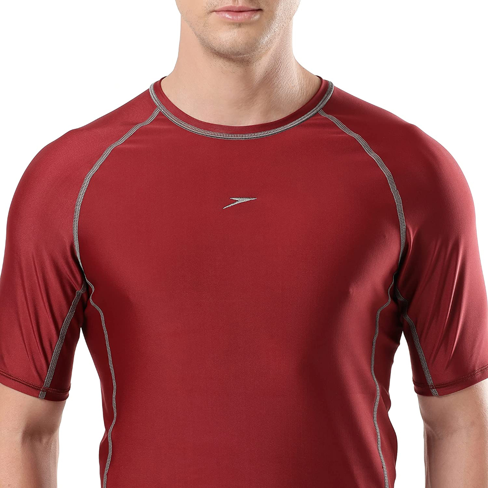 Speedo Men Swimwear Short Sleeve Suntop - Image 4