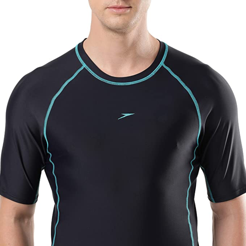 Speedo Men Swimwear Short Sleeve Suntop - Image 18