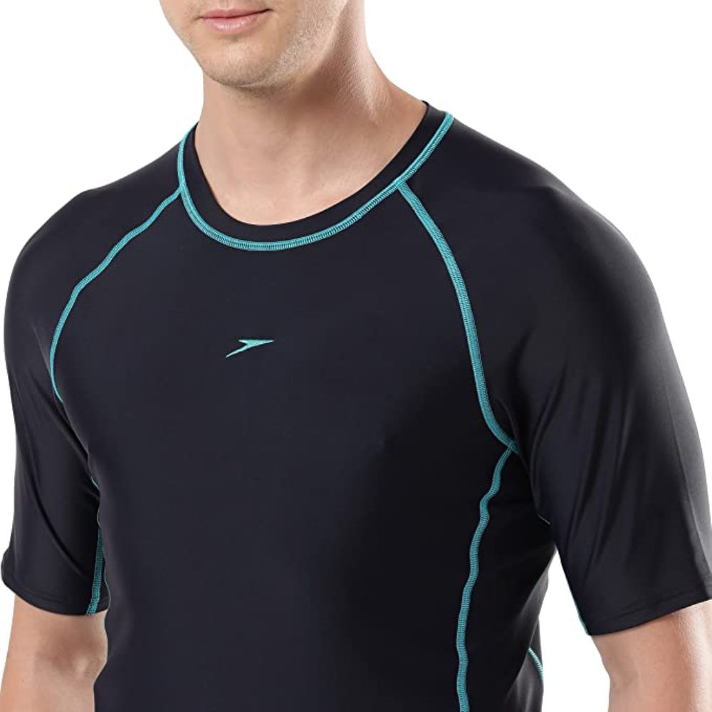 Speedo Men Swimwear Short Sleeve Suntop - Image 19