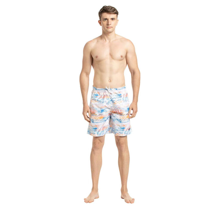 Speedo Men Swimwear Essential Vintage 18″ WS White-Mango-Sky Blue