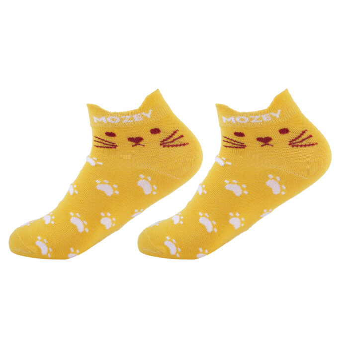 Ankle Length-Cat Sneaker Socks (Pack of 2)