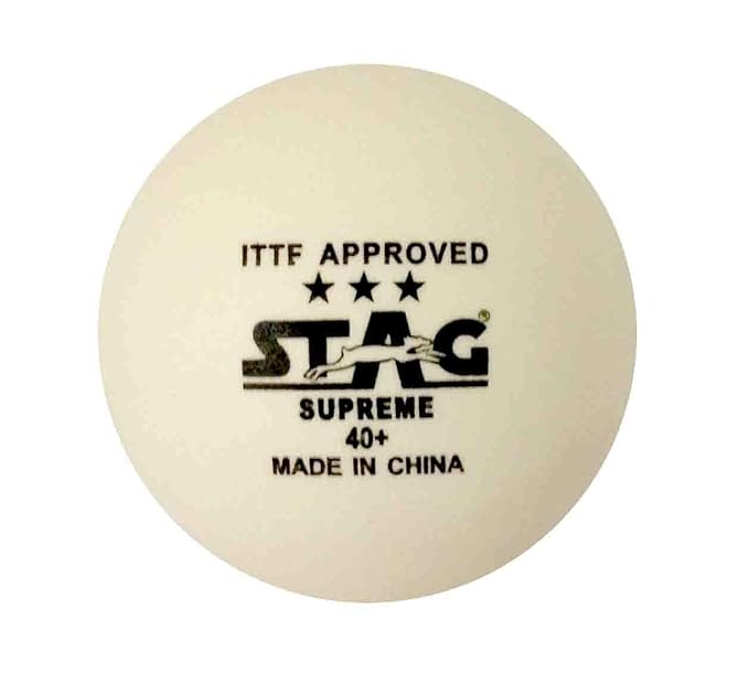 STAG SUPREME 3 STAR (WHITE) TABLE TENNIS BALL (Dozen)