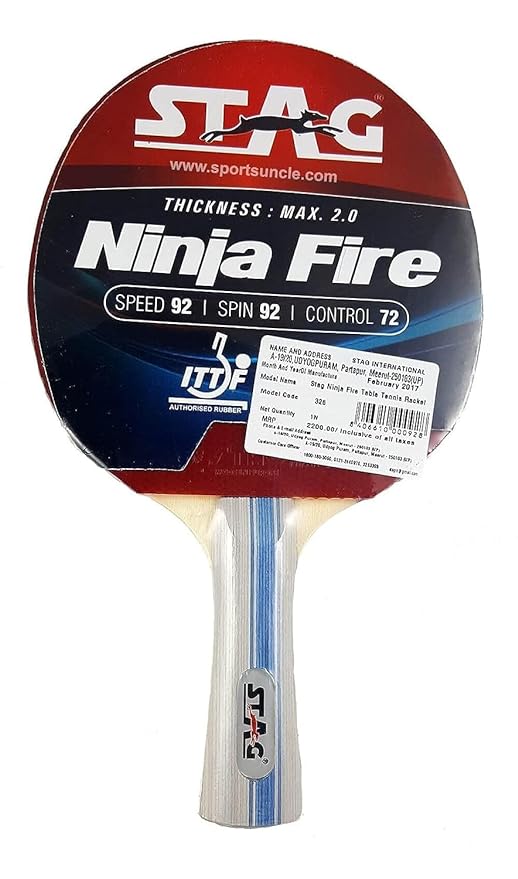 STAG Ninja Fire Table Tennis Racquet