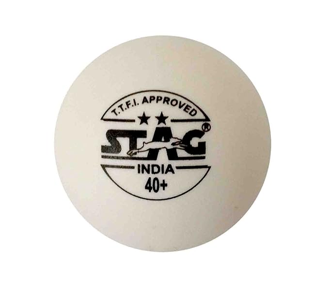 STAG 2 STAR TABLE TENNIS BALL (WHITE & ORANGE) (Dozen)