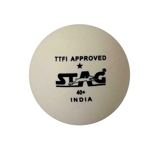 STAG 1 STAR TABLE TENNIS BALL (WHITE & ORANGE) (Dozen)