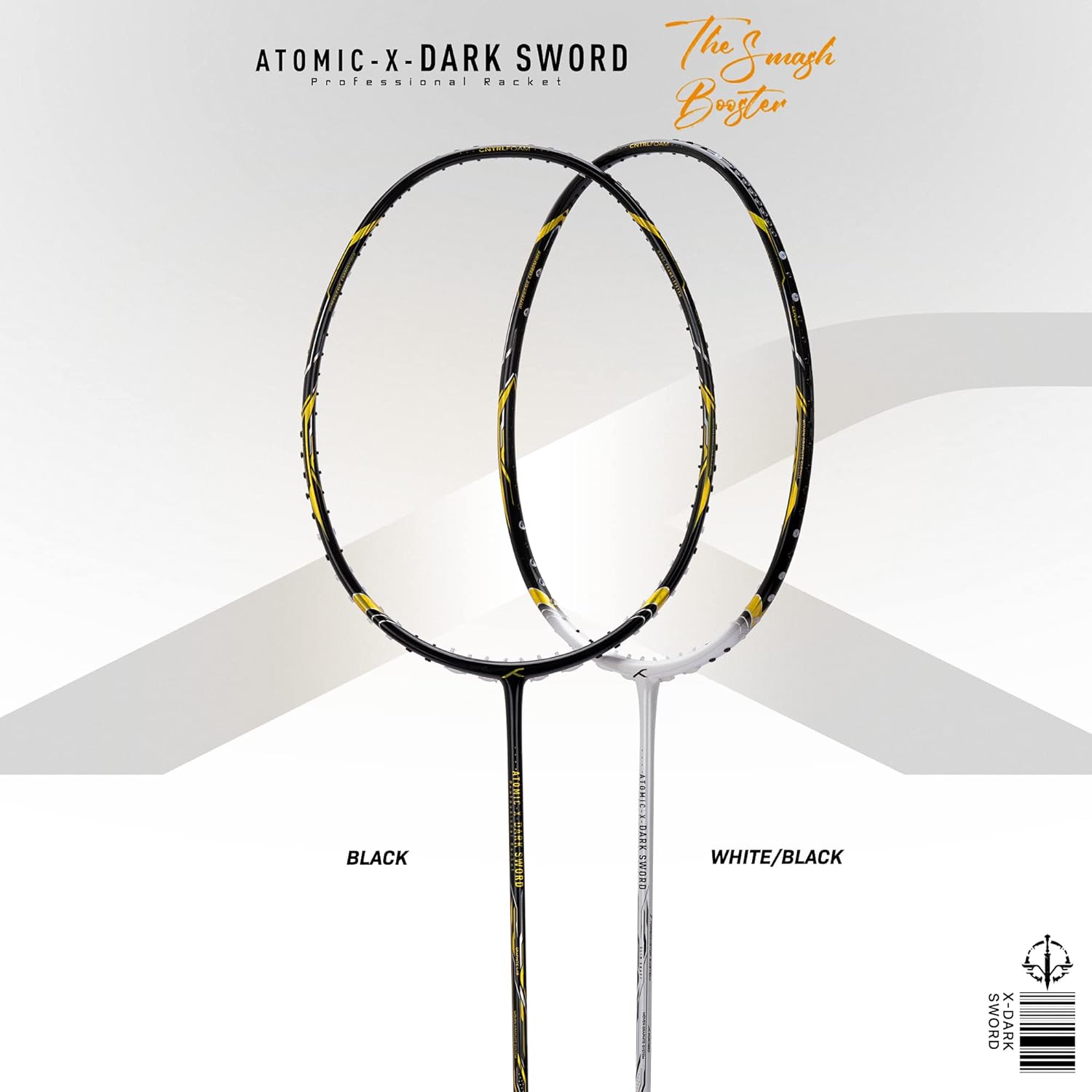 HUNDRED Atomic-X Dark Sword Carbon Fibre Unstrung Badminton Racket - Image 2