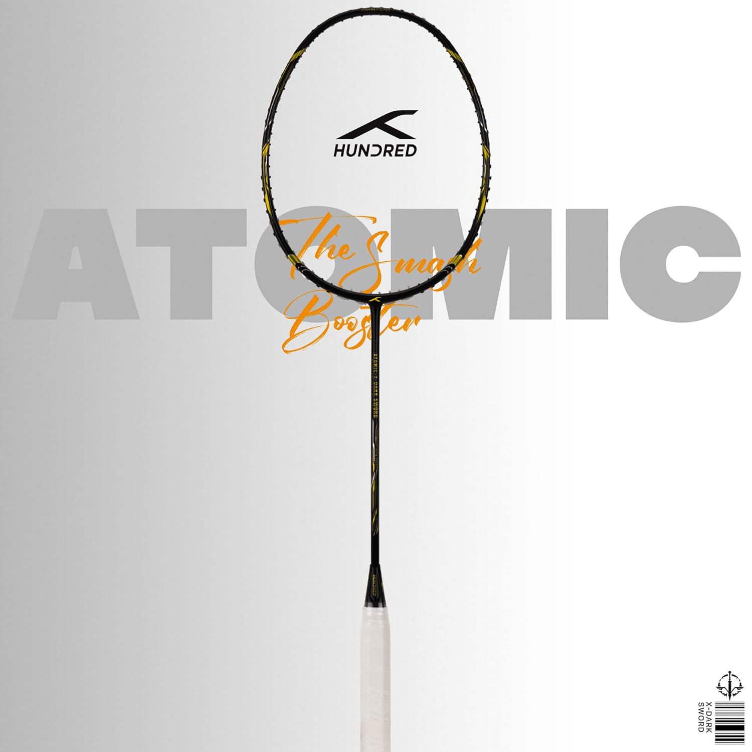 HUNDRED Atomic-X Dark Sword Carbon Fibre Unstrung Badminton Racket - Image 4