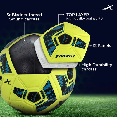 Vector-X Synergy Football (Size 5 | Green/Blue) - Image 4