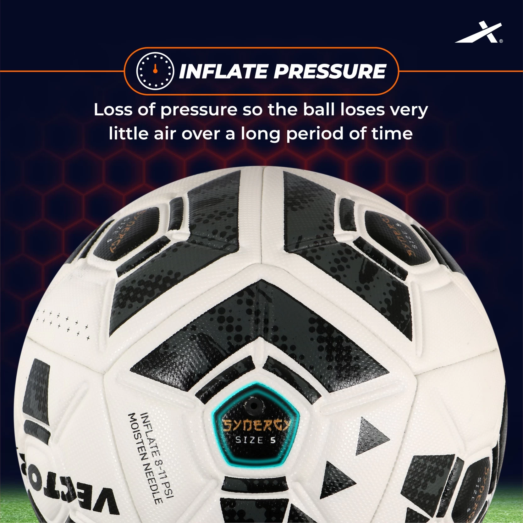 Vector-X Synergy Football (Size 5 | White/Black) - Image 6