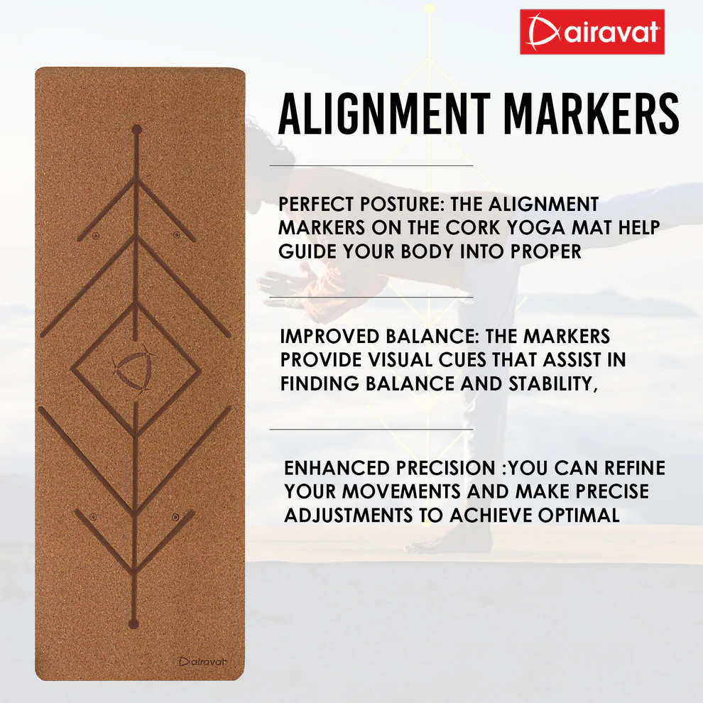 AIRAVAT CORK 6MM YOGA MAT (GUIDE ALIGNMENT) - Image 6