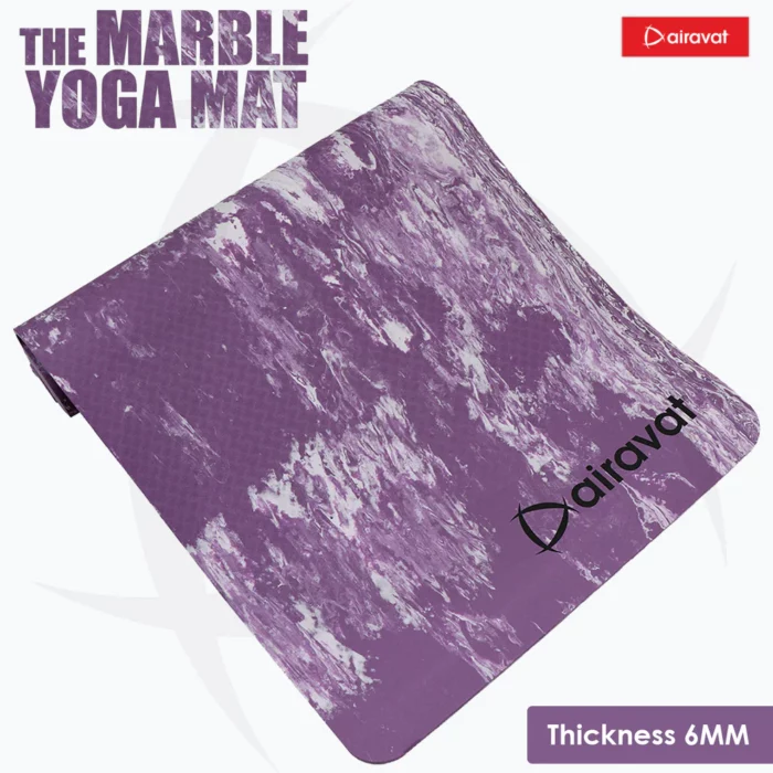 AIRAVAT MARBLE 6MM YOGA MAT (PER) WITH BAG