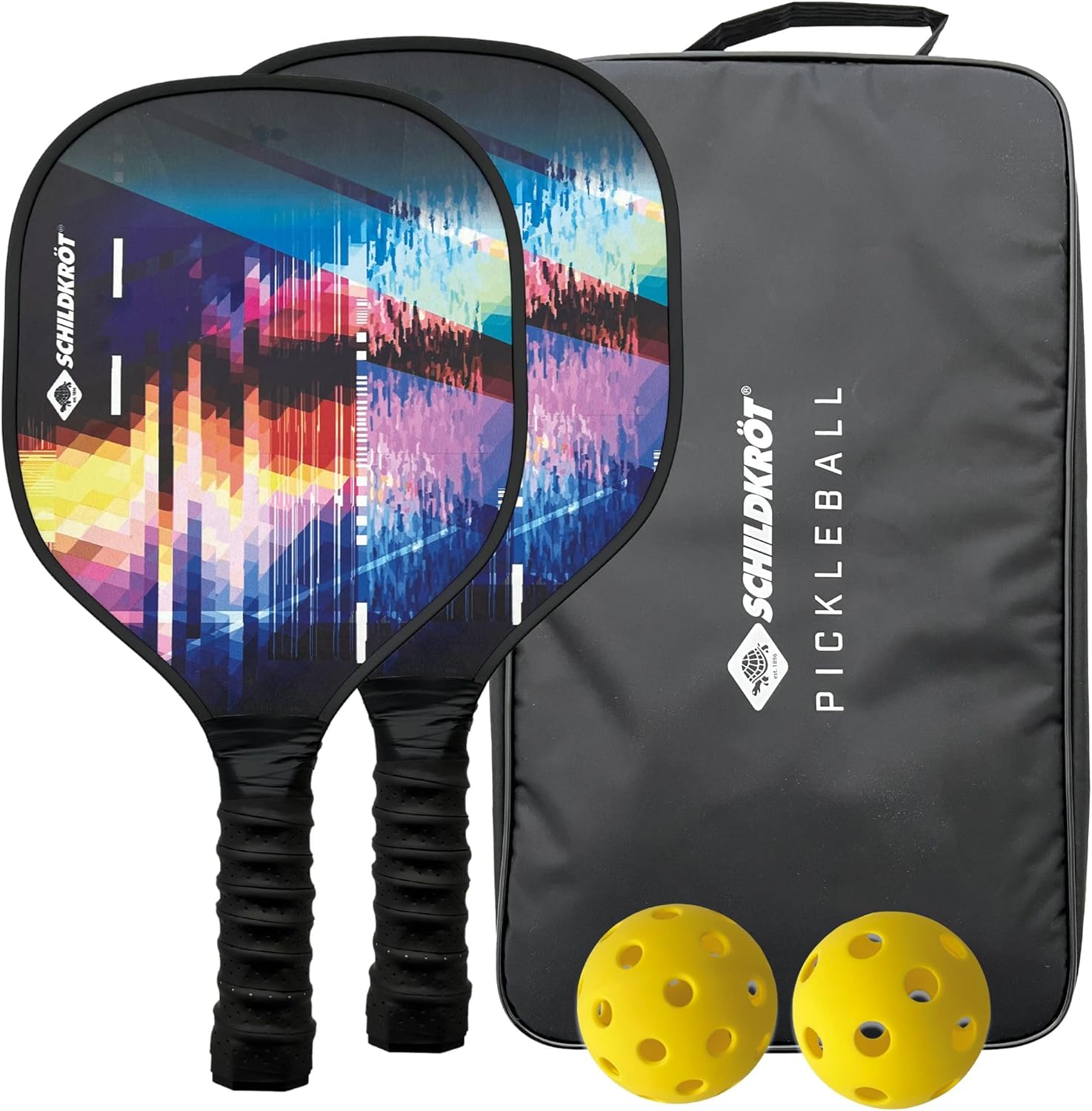 Schildkröt® Pickleball Set (2 Rackets, 1 Indoor & 1 Outdoor Ball) for Beginners and Advanced Players