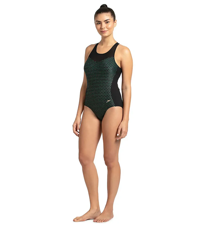 Speedo Women’s Power Flex Mesh Panel One Piece Swimwear - Image 4