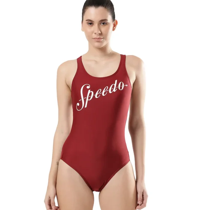 Speedo Women’s Endura Brite Heritage Logo Racerback One Piece Swimwear