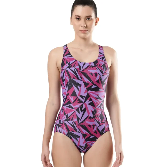 Speedo Women’s Endurance 10 Hyperboom Printed Racerback One Piece Swimwear